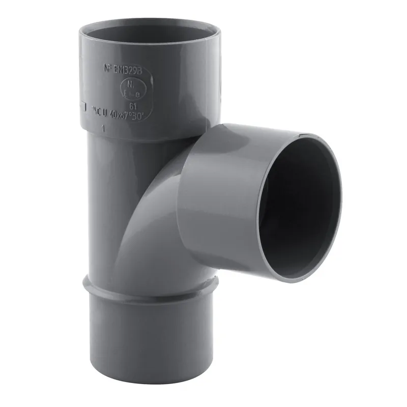 Culotte PVC évacuation 87° mâle/femelle Ø40 - FITT Nouvelle Collection