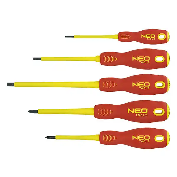 Jeu de 5 tournevis isolés NEO TOOLS 04-220 1000V spécial électricien Offre Du Jour