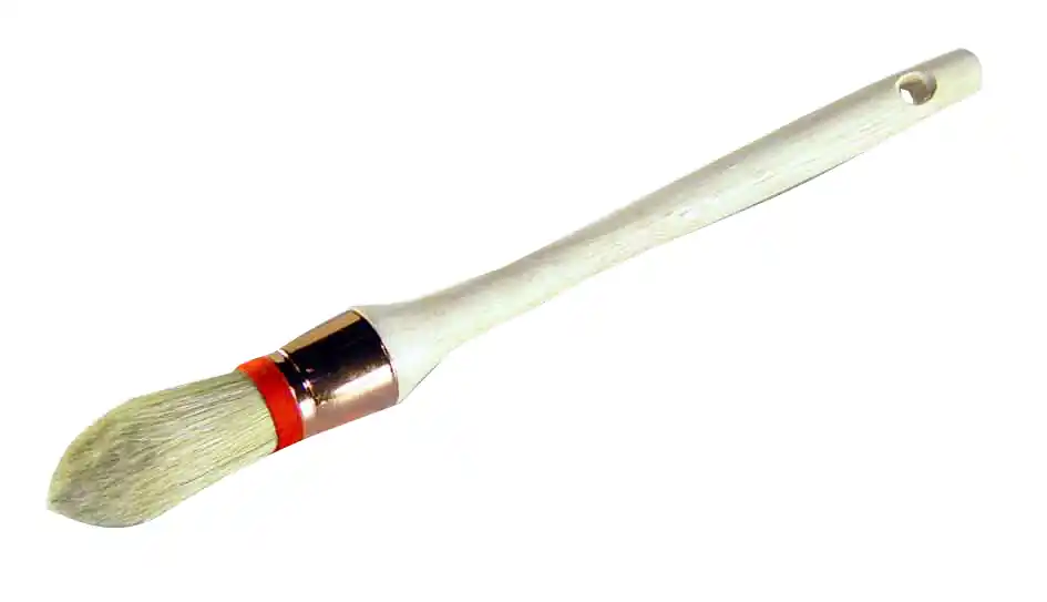 Marque Pinceau à rechampir manche bois n°4 pour toutes peintures diamètre 25 mm NESPOLI