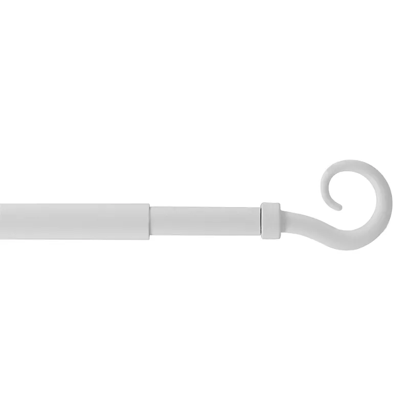 Tringle de vitrage extensible en métal de 0.6 à 1 m diam 10 mm Finition Blanc brillant - MOBOIS Quantité Limitée