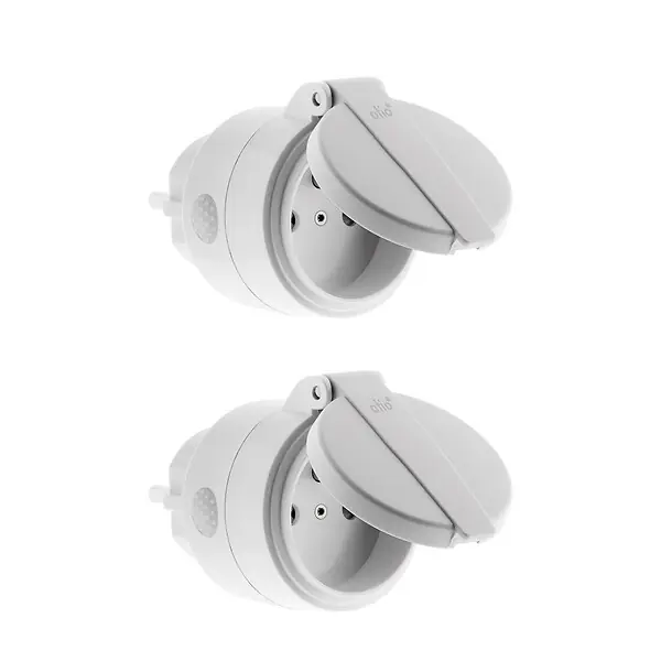 Acheter En Ligne Lot de 2 prises extérieures sans fil IP44 radiofréquence - Otio