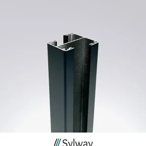 Poteau alu orientable 0-180° gris - H.182cm SYLWAY Prix Réduit