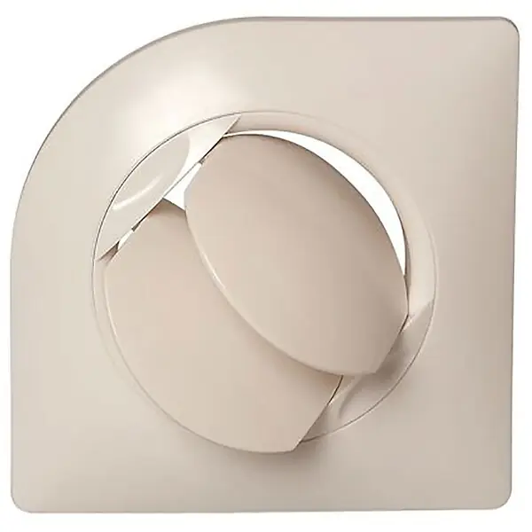 Bouche d‘insufflation Bio Design Aldes - Carré - D80 - Blanc Populaire