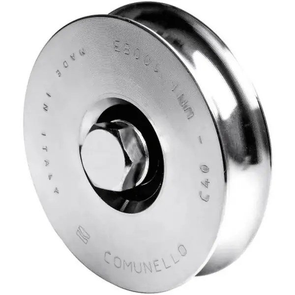 Vente Flash Roue à gorge ronde 310 diamètre 80 mm - 1 roulement pour roues à roulements à billes COMMUNELLO