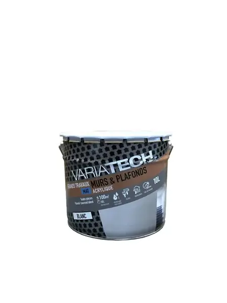 Peinture intérieure mate - Blanc - 10L VARIATECH Usine Directe