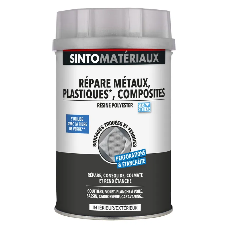 Résine de réparation pour métaux, plastiques et composites 1,1 kg SINTO MATERIAUX Commande En Gros