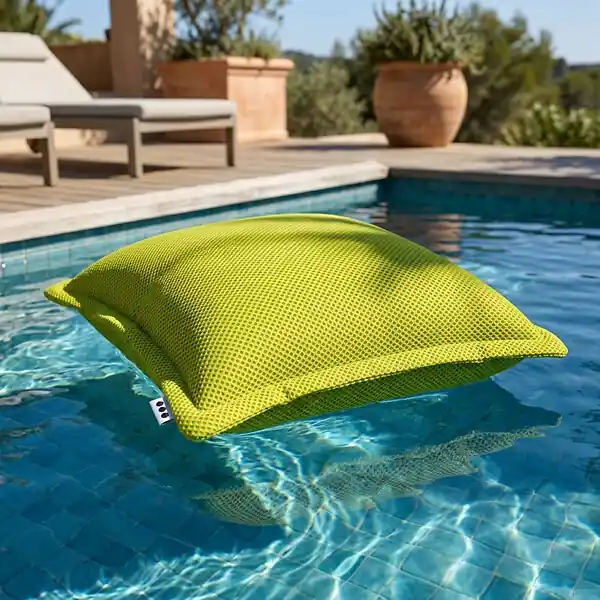 Coussin piscine flottant 65 × 65 × 25 cm intérieur / extérieur SANS billes de polystyrène – Vert (CF6565-2) SOO SANTAI Quantité Limitée