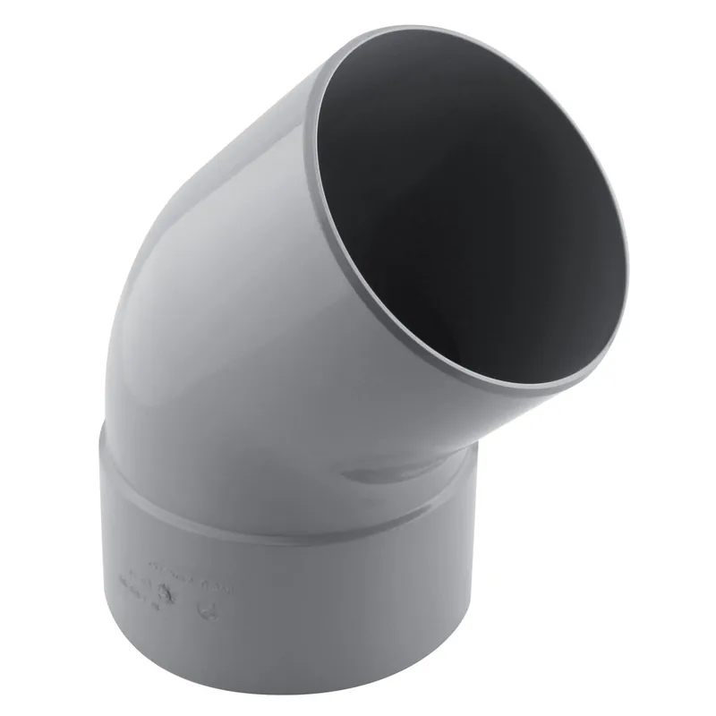 Coude PVC évacuation 45° mâle/femelle Ø125 - FITT Meilleur Prix
