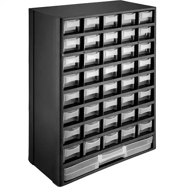 Authentique Casier à vis 41 tiroirs noir/blanc TECTAKE