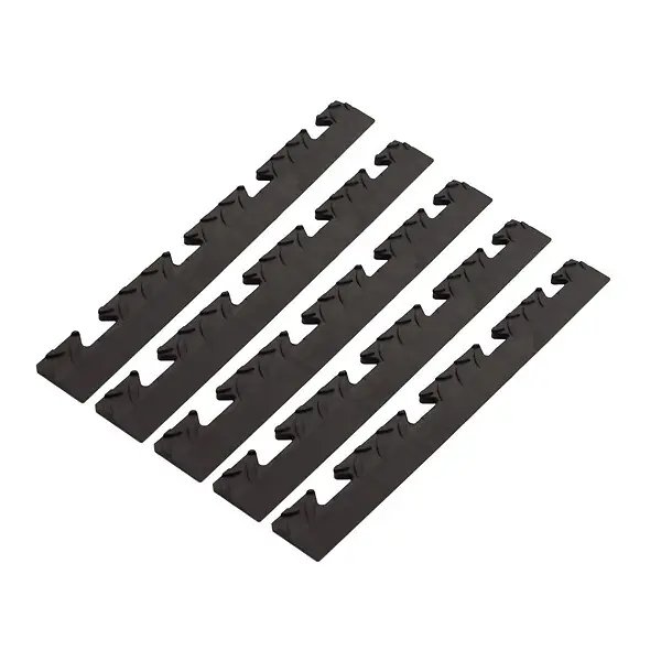 Meilleure Vente Pack 5 Bordures Femelles pour Dalle PVC noire Clipsable Sol Antidérapant Carré Garage Atelier PS50CRN/F INTEC