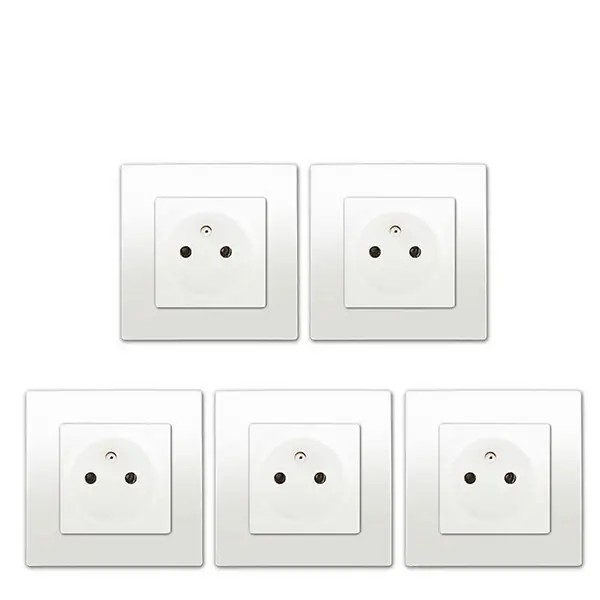 Prix Promo SIEMENS LOT 5 Prise 2P+T Blanc Delta Viva + Plaque Blanc