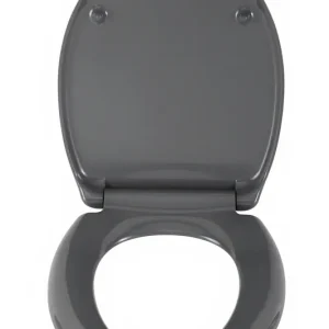 Abattant de WC Gris, frein de chute, declipsable Haute Qualité