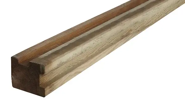 Poteau rainuré en L en pin - 90x90x2200 mm CERLAND Super Prix