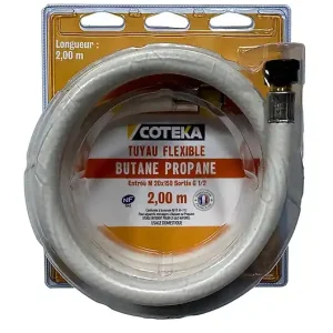 Flexible butane propane 10 ans embouts à visser 2m NF COTEKA Offre Exclusive