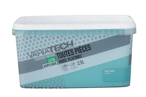 Achetez Aujourd'hui Peinture murale satinée - Vert jade - 2.5 L VARIATECH