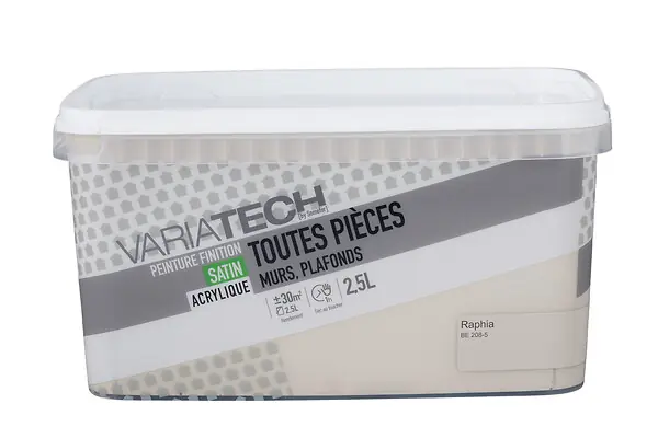Peinture murale toutes pièces satin Raphia 2.5L VARIATECH Quantité Limitée