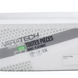 Peinture murale satin toutes pièces - Panacotta - 2.5 L VARIATECH Prix Promo