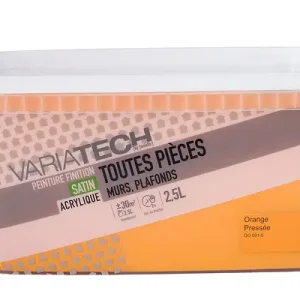 Peinture murale satin orange pressée - 2.5L VARIATECH Seulement Aujourd'hui