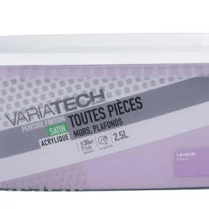 Peinture murale acrylique - Satin Lavande - 2.5L VARIATECH Vente Directe