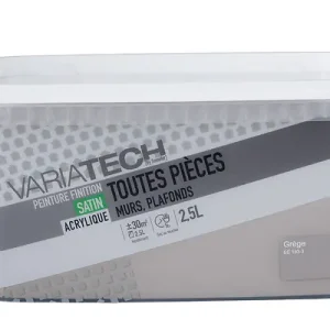 Offre Du Jour Peinture murale satinée - Toutes pièces - Grège - 2,5L VARIATECH