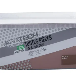 Peinture murale satinée - Toutes pièces - Cigare - 2,5L VARIATECH Nouveauté