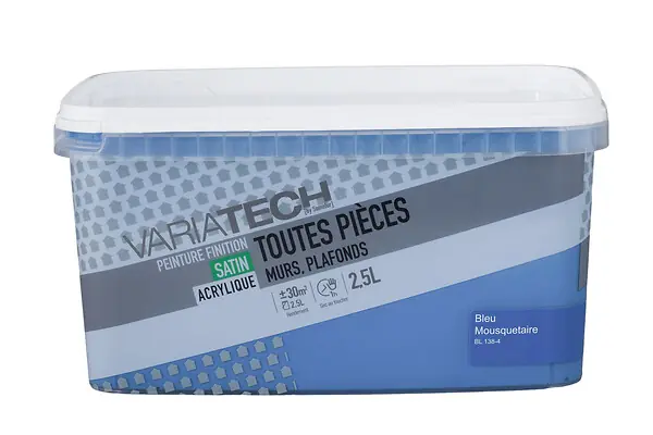 Usine Directe Peinture murale satin toutes pièces - Bleu Mousquetaire - 2.5L VARIATECH