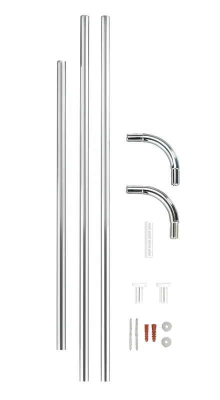 Prix Réduit Barre d‘angle universelle chromée, diamètre 20 mm