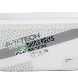 Peinture murale toutes pièces satin - Chantilly - 2.5L VARIATECH Achetez Aujourd'hui