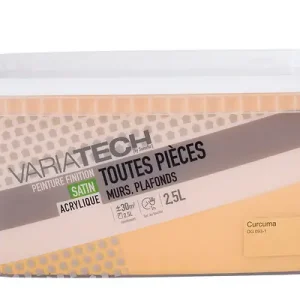 Peinture murale satinée - Curcuma - 2,5L VARIATECH Dernière Chance