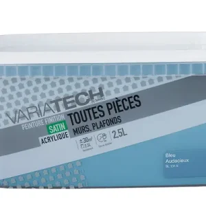 Solde Peinture murale satin - Toutes pièces - Bleu audacieux 2.5L VARIATECH