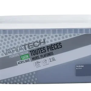 Meilleure Vente Peinture murale satin - Ardoise - 2.5L VARIATECH