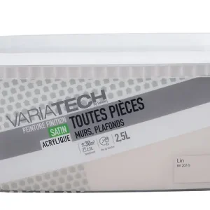 Peinture murale satinée - Lin - 2,5L VARIATECH Satisfait Ou Remboursé