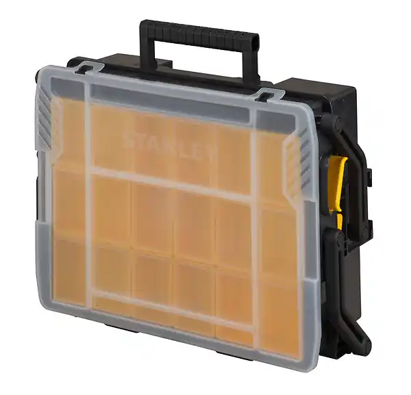 Soldes Double organiseur cantilever - Plastique - Noir et jaune STANLEY