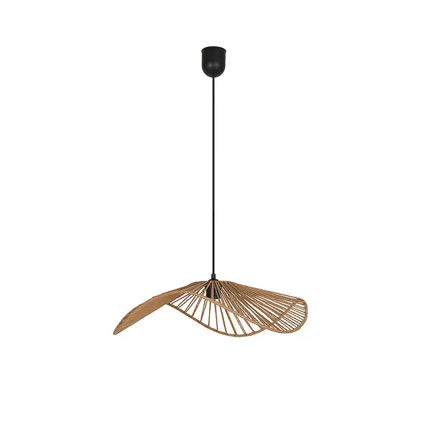 Nouvelle Collection Suspension capeline naturelle SAHARA D48 - Métal et papier tressé - E27 15W COREP