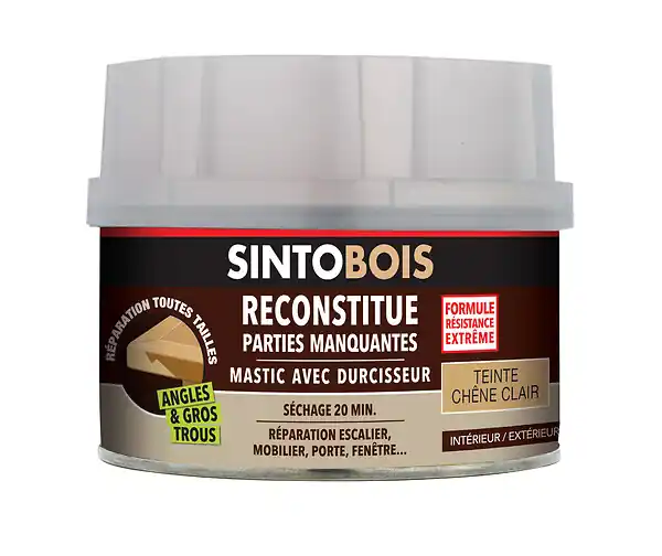 Certifié Mastic reconstructeur bois - 550g - Chêne clair SINTO