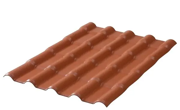 Bon Marché Plaque imitation tuile PVC - Terracotta - 222x75cm SEDPA