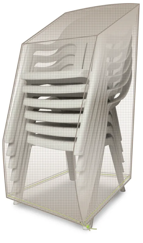 housse de protection pour chaises empilables grise mastic imperméable JARDILINE Réduction