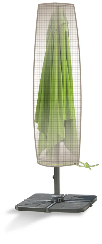 Jusqu'à Épuisement Des Stocks Housse de protection pour parasol droit jusqu‘à 4 mètres de diamètre gris mastic JARDILINE