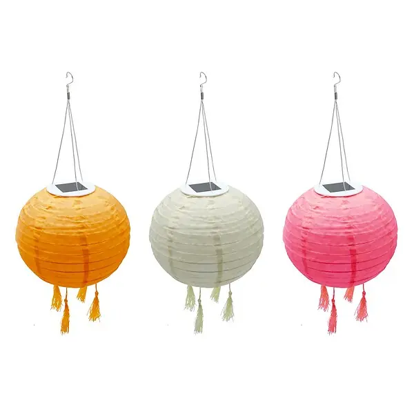 3 Lampions solaires SHANGRI LA D20cm LUMI JARDIN Usine Directe