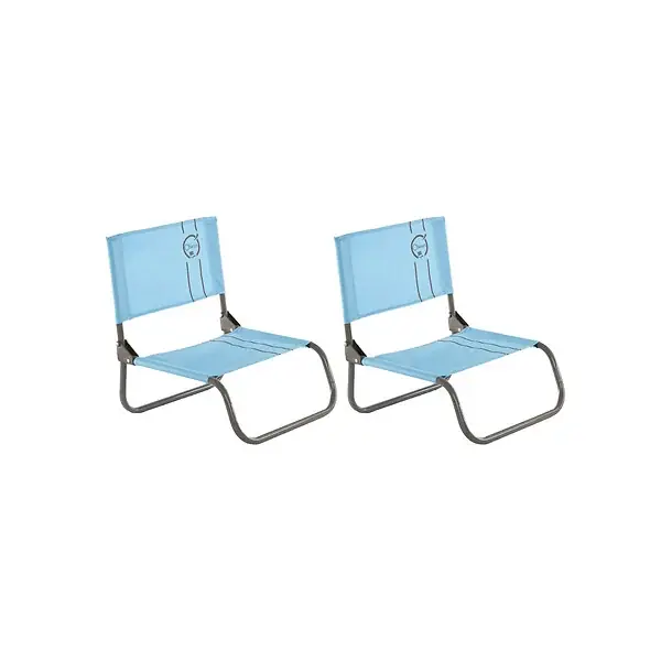 Lot de 2 chaises cale-dos de plage 1 pliure - Dimensions 40 x 45 x 50 cm O‘BEACH Meilleure Vente