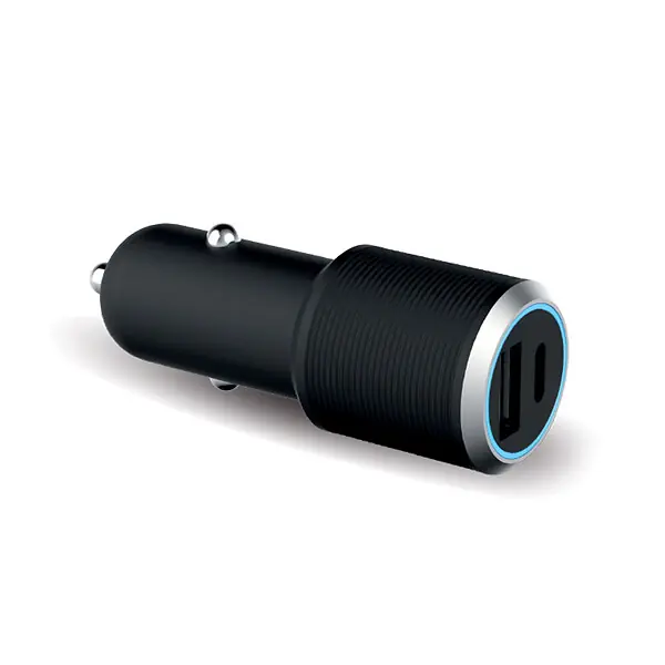 Chargeur voiture 2 ports A/C - Plastique recyclé - 37W PD FORCE PW L Meilleur Prix