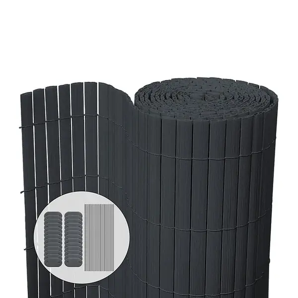 Canisse PVC brise vue ultra renforce avec attaches de fixation 80x300cm gris VOUNOT Meilleur Choix