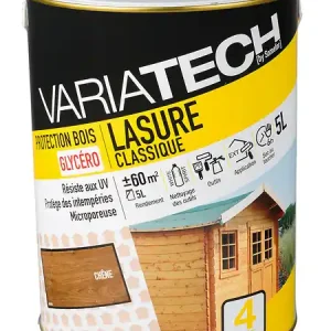Réduction Lasure classique pour bois - Chêne - 5L VARIATECH