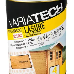 Lasure classique Chêne moyen pour bois extérieur - 5L VARIATECH Retour Gratuit