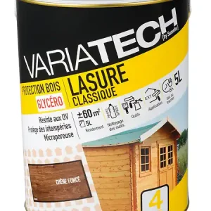Lasure classique chêne foncé - 5L VARIATECH Seulement Aujourd'hui