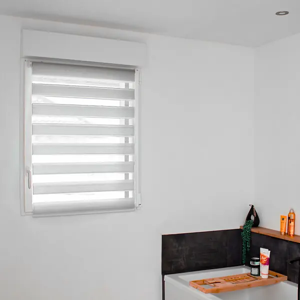 Store Jour Nuit L 72 cm x H 150 cm gris sans perçage VOLET-MOUSTIQUAIRE Soldes
