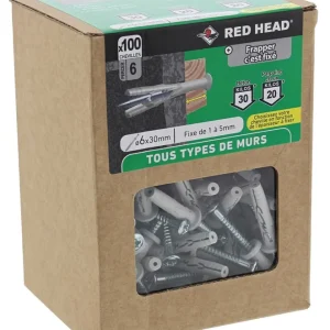 Acheter Direct Chevilles Frapex 6 x 30 mm par 100 RED HEAD