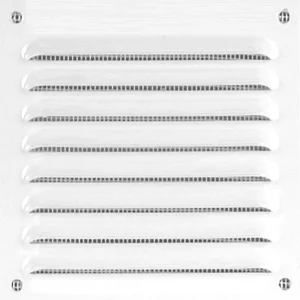 Grille à persiennes aluminium blanc avec moustiquaire 100 x 100 mm AUTOGYRE Populaire
