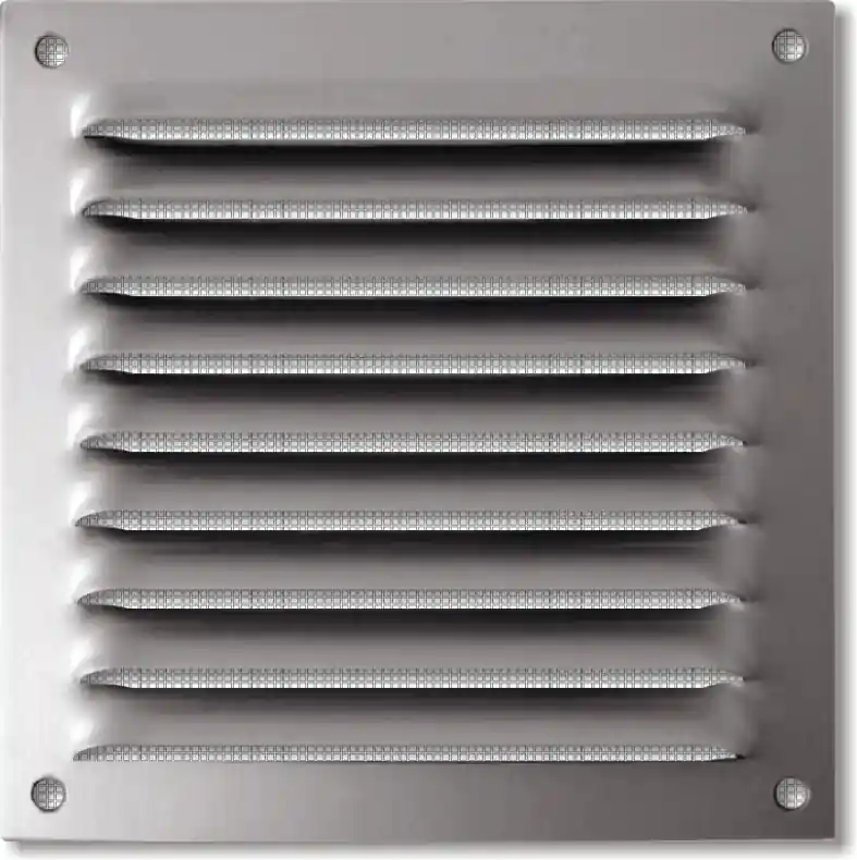 Affaire À Saisir Grille à persiennes aluminium anodisé avec moustiquaire 100 x 100 mm AUTOGYRE