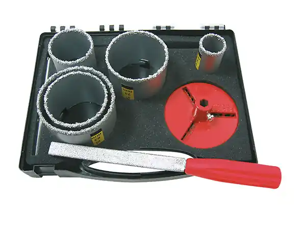Bon Plan Jeu de 5 trépans à concrétion carbure - diamètres 33-73mm LEMAN